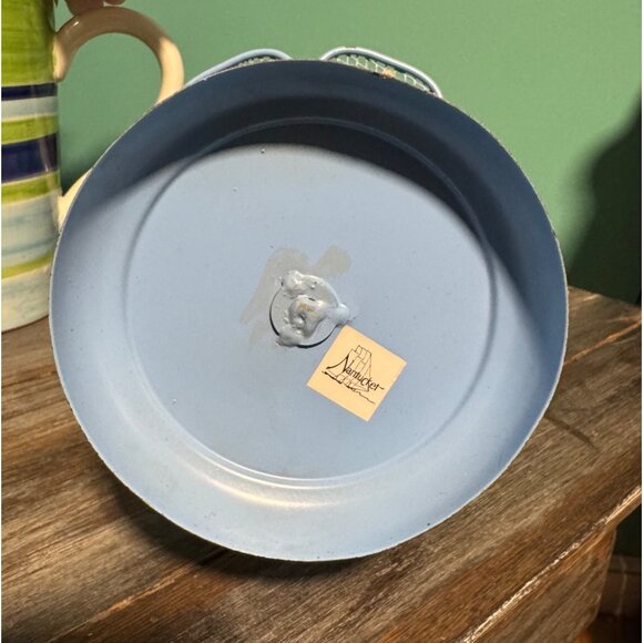 Blue  & Pink Wire Floral 3-Tier Cupcake Stand  Nantucket / Display 17" Tall - Picture 2 of 5